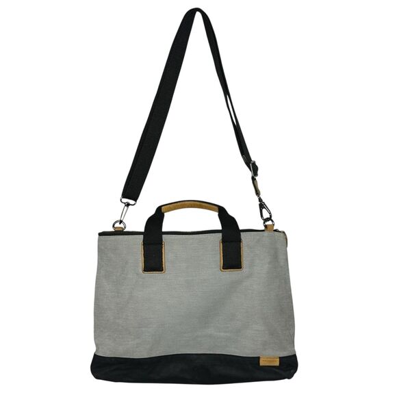 Skagen Kruse Canvas Laptop / Document Bag Gray Black - Picture 6 of 12